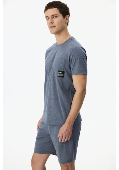 Penti Soft Indigo Şort Pijama Takımı Indigo Melanj