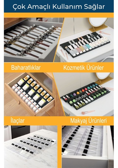Mienda Home 24'lü Şeffaf Kristal Lego Stand Baharatlık Standı Çok Amaçlı Düzenleyici Organizer Şeffaf