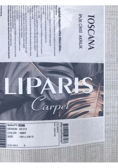 Liparis Halı Toscana 272 Gri Serisi Triko Akrilik Salon Oturma Yatak Odası Halısı Gri