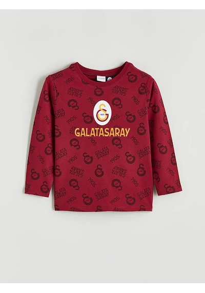 Lc Waikiki Kırmızı Galatasaray Baskılı Erkek Çocuk Pijama Üstü