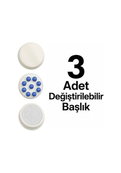 Powermaster Pm-24617 Manuel Güç Ayarlı Üç Başlıklı El Tipi Vücut Masaj Aleti
