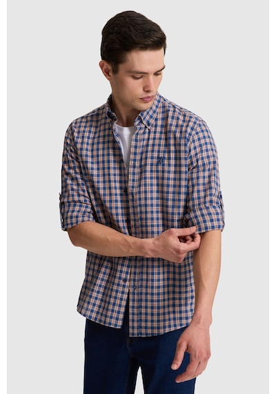 U.s. Polo Assn. Erkek Lacivert Gömlek Desenli 50324654-vr033