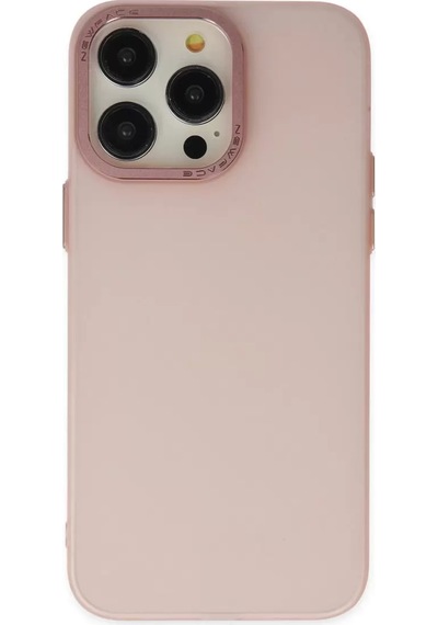 Newface Apple Uyumlu İphone 14 Pro Kılıf Modos Metal Kapak - Pembe