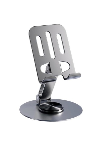 360 Döner Metal Telefon Ve Tablet Tutucu Stand, Katlanabilir Teleskopik, Silikon Pedli, Kaymaz Tabanlı, Ev Ofis Seyahat İçin Pratik Çözüm Cok Renkli