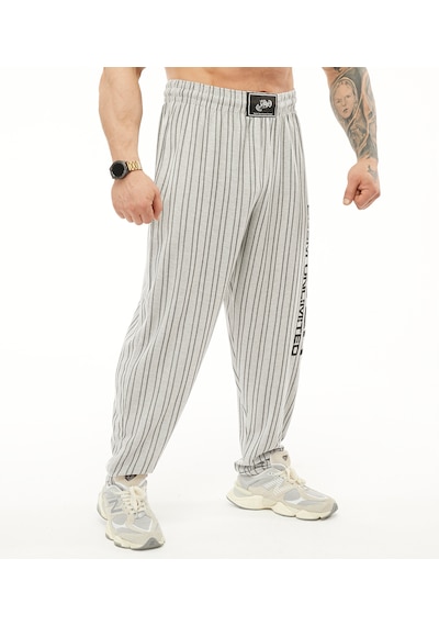 Bgsm Oversize Şalvar Eşofman Altı Body Pantolon Pnt1309 Ekru - Siyah