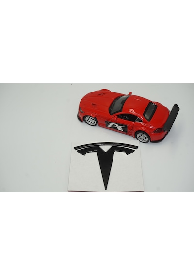 Tesla Model 3 S X Y Logo 3m 3d Parlak Siyah Rozet Amblem
