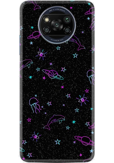 Xiaomi Poco X3 Kılıf Resimli Desenli Silikon Platinium Series Samsung Galaxy Uyumlu Yunus Göz 1860