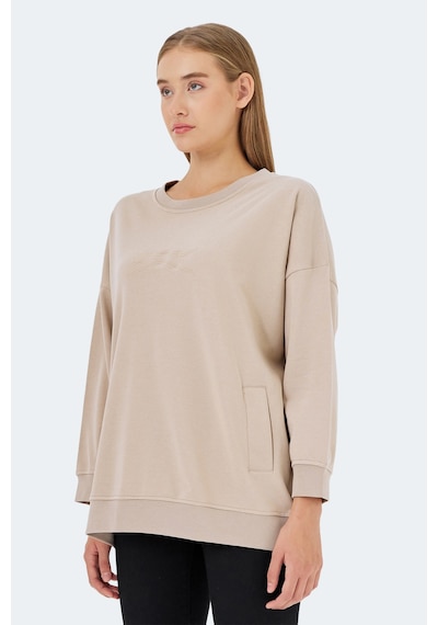 Slazenger Vıkentı Sw 3 Lü Set Kadın Sweatshırt Beyaz - Siyah - Bej