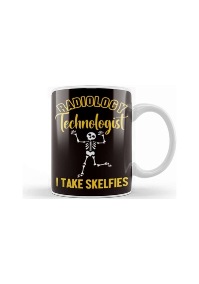 Radiology Technologist Skeleton Rad Tech Radiography Kupa Bardak Porselen Karışık
