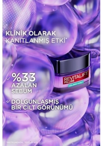 Revitalift Filler Yağlanma Karşıtı Su Bazlı Nemlendirici Jel Krem - Salisilik Asit &amp Hyaluronik Asit