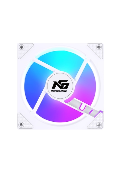 Ng-a120w 7 Adet Infinity Mirror Argb Pwm Kasa Fanı 11x Argb Pwm Slot Kontrolcü Ve Kumanda Beyaz