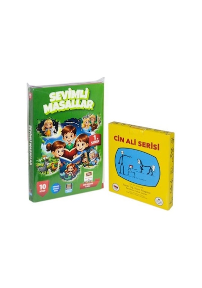 1. Sınıf İlk Okuma Serisi Sevimli Masallar 10 Kitap + Cin Ali ...