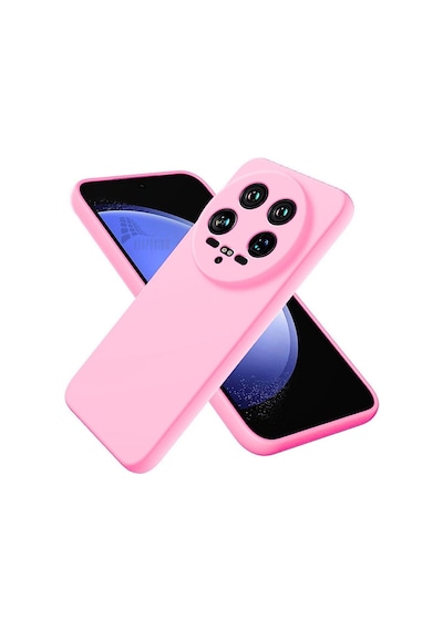 Xiaomi 15 Ultra Uyumlu Silikon Kılıf - Kamera Korumalı Esnek Pastel Renk Kapak - Pembe