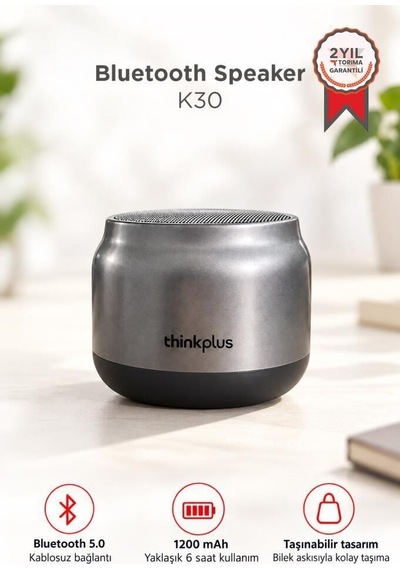 Ses Aleti Ofis Ortamı Küçük Boyut Bluetooth Hoparlör Taşınabilir Kablosuz Speaker K30 Siyah