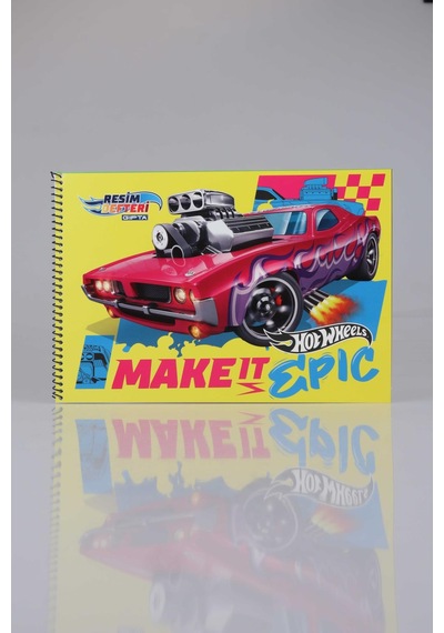 Yeni Sezon Lisanslı Hot Wheels Resim Defteri 17x24 Cm 15 Yaprak Altın