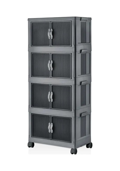 55 Lt Geniş Hacimli Organizer Dolap - 4 Bölmeli 127 Cm Çok Amaçlı Banyo Ve Mutfak Düzenleyici Siyah 55 Lt Geniş Hacimli Organizer Dolap - 4 Bölmeli 127 Cm Çok Amaçlı Banyo Ve Mutfak Düzenleyici Siyah