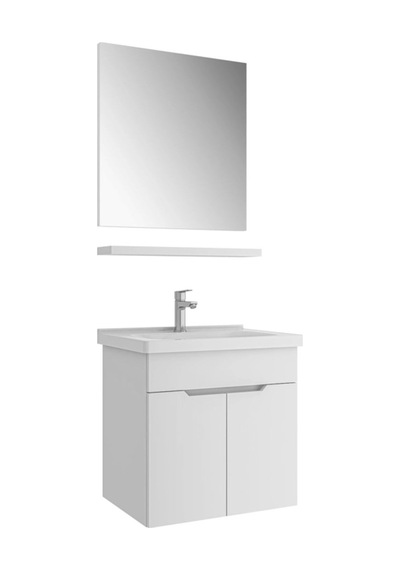 Kale Stora 65 Cm Parlak Beyaz Banyo Dolabı Takımı 610100200906