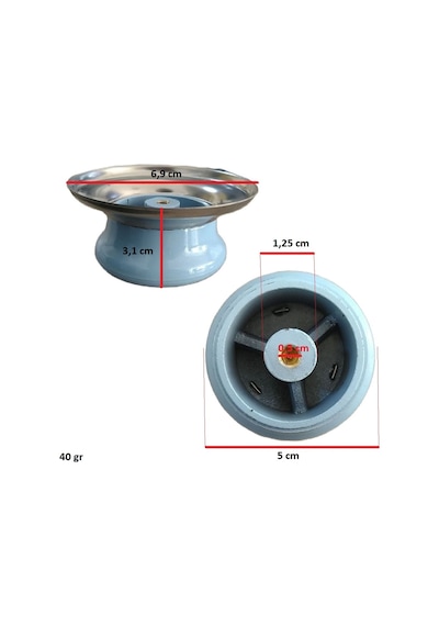 Tencere Sahan Cam Buhar Delikli Kapak 30 CM ve Mavi Tutma Tepe