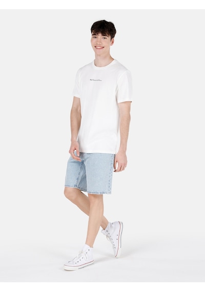 Colin's Colins Regular Fit Bisiklet Yaka Baskılı Beyaz Erkek Kısa Kol Tişört Cl1068795 Q1.v1 Ofw Beyaz