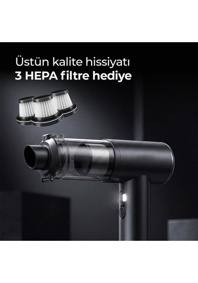 Snapron Snv-3001 100w 17000pa Şarjlı Mini Araç Ve Ev Süpürgesi + Eva Taşıma Çantalı Çok Fonksiyonlu Set