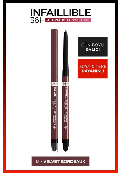 L'oreal Paris Infaillible Göz Kalemi - 13 Velvet Bordeaux Sku: Smg8690010396129