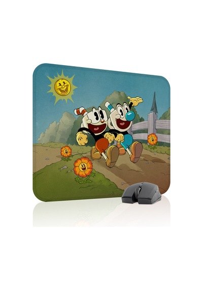 Cuphead Kaymaz Dikişli Kauçuk Oyuncu Mousepad V4 - 48x40 Xl Gaming Mouse Pad Fare Altlığı