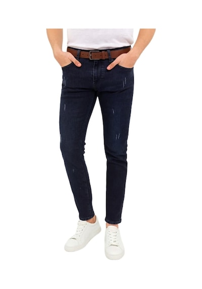 Erkek Silim Fit Jeans Tırnak Eskitme Model Pantolon 311 Bgl-st04975 Lacivert