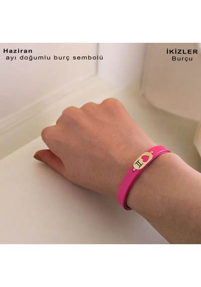 Haziran Ayı Doğumlarına 14 Ayar Altın Plakalı Kalp Motifli Doğal Pembe Derili Hediye Bileklik-377ay Haziran Haziran Ayı Doğumlarına 14 Ayar Altın Plakalı Kalp Motifli Doğal Pembe Derili Hediye Bileklik-377ay Haziran