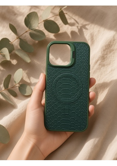 Apple Uyumlu iPhone 16 Pro Timsah Derisi Görünümlü Lens Koruma Hediyeli Magsafe Özellikli Standlı Kılıf Haki Apple Uyumlu iPhone 16 Pro Timsah Derisi Görünümlü Lens Koruma Hediyeli Magsafe Özellikli Standlı Kılıf Haki