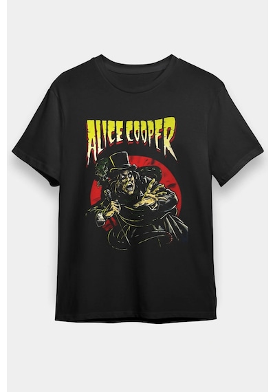 Adrift Alice Cooper Siyah Unisex Tişört T-shirt Siyah
