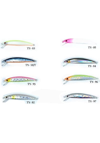 Turko 70mm 3,8gr Kurşun Arkası Rapala Maket Balık - Renk Kodları - Ty-18-t