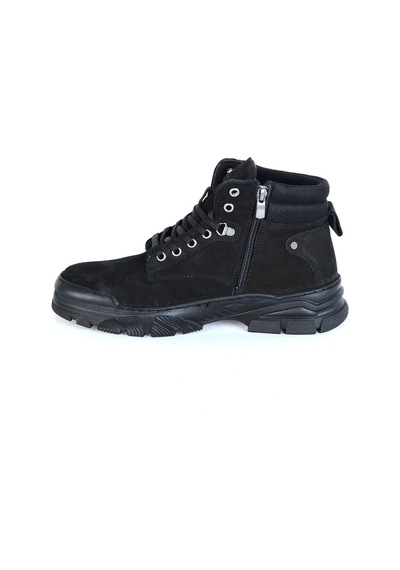 M.P 232-4254MR Siyah Deri Erkek Bot 001