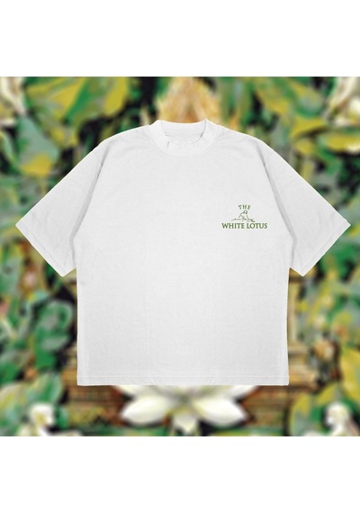Startmore The White Lotus Oversize Unisex Pamuklu Nefes Alan Kalın Kumaşlı Beyaz