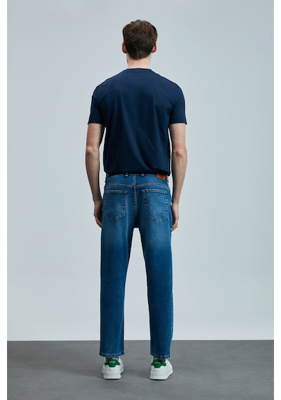 Lufian Orlando Smart Jean Erkek Pantolon Slim Fit Mavi Mavi 111200204100300 Mavi