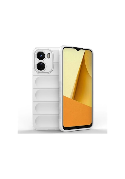 Vivo Y16 Uyumlu Silikon Kılıf - Kamera Korumalı Esnek Yeni Nesil Airbag Kapak - Beyaz