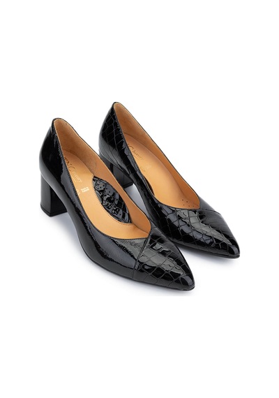 Relax Anatomic Kadın Hakiki Deri Siyah Comfort Ayakkabı 611 H55047 Bn Ayk Y25 Black Crc/black Vrnc Siyah