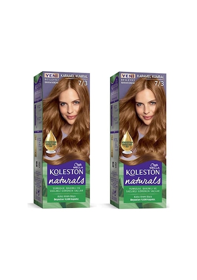 Hubrendy Tedarik Naturals Saç Boyası Karamel Kumral 7/3 2x Paket