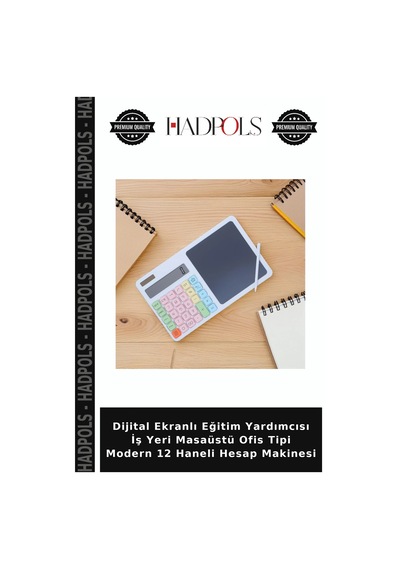 Dijital Ekranlı Eğitim Yardımcısı İş Yeri Masaüstü Ofis Tipi Modern 12 Haneli Hesap Makinesi Pastel
