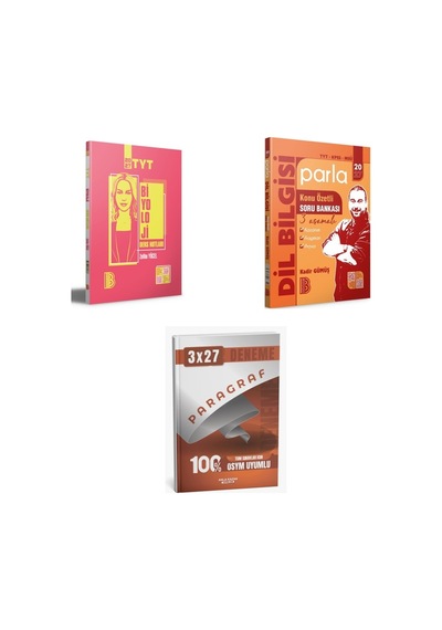 2027 Benim Hocam Tyt Biyoloji + Türkçe Kpss Msü Parla Dil Bilgisi Konu Özetli Konu + Ankapade 3'lü Set