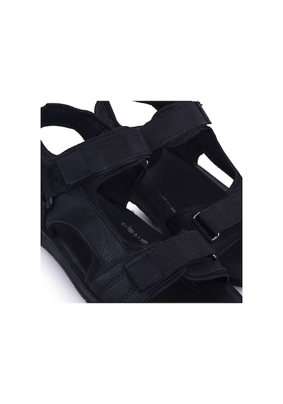 Polaris Skecha Cırtlı Yazlık Terletmeyen Erkek Sandalet Siyah 001