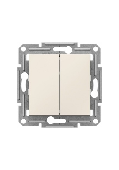 Schneider EPH0370123 Asfora Krem Komütatör İkili Anahtar