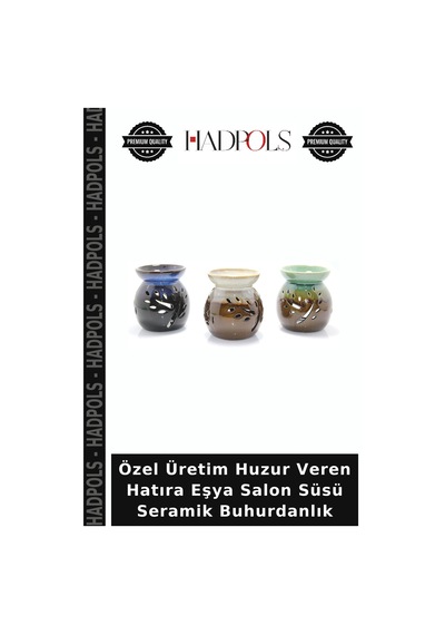 Özel Üretim Huzur Veren Hatıra Eşya Salon Süsü Seramik Buhurdanlık Çok Renkli