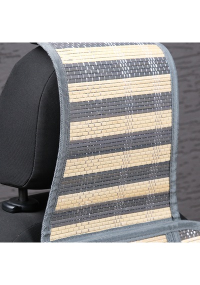 Oto Hasır Bambu Minder Ön Gri İkili Takım Bel Destekli Terletmez Wf-1021-1-gr 2 Adet