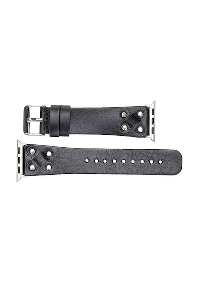 Apple Watch Uyumlu Deri Kordon Cross 42-44-45mm St Rst1