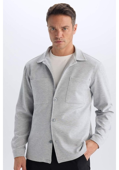DeFacto Regular Fit Polo Yaka Gömlek Ceket D7243AX25SPGR370
