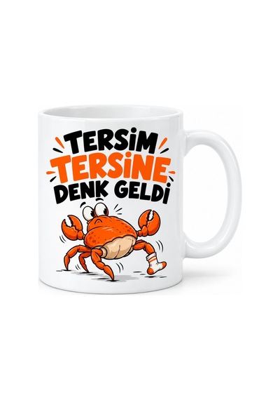 Ters Gün Tasarımlı Porselen Kupa - Model 730 Diğer