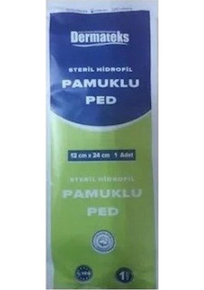 Steril Pamuklu Ped Dermateks 12X 24 Cm 50 Adet