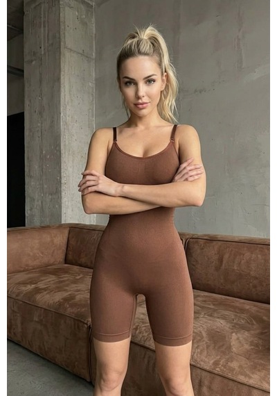 Kadın Şekillendirici Kahverengi Tam Boy Body