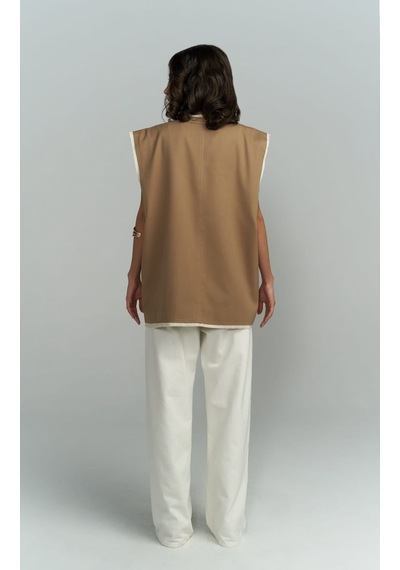 Mai Collection Mai Studios Co. Anderson Vizon Salaş Yelek Vizon