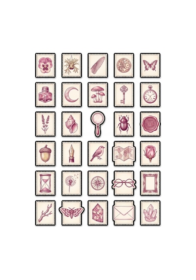Scrapbook Planner Vintage Sticker Seti 150 Adet - 5'li Mega Paket No25 - Laptop Defter Ajanda Çok Renkli